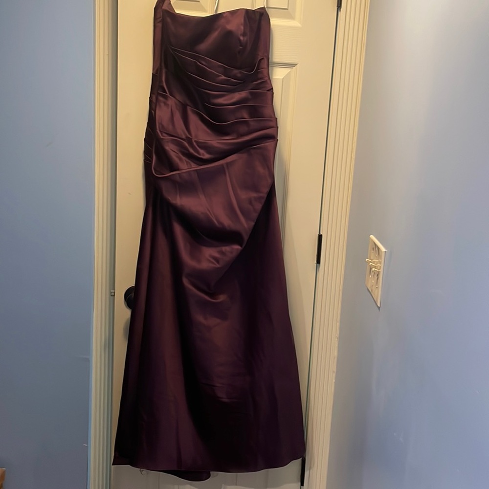Bridesmaid Gown Eggplant Color Size 10